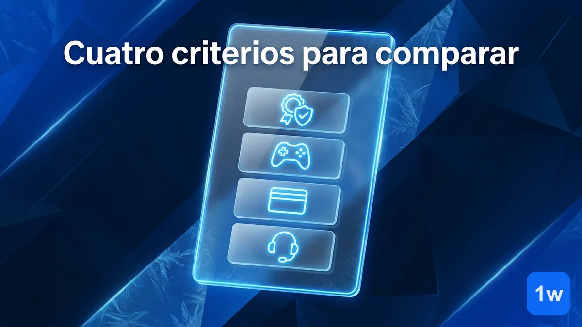 Cuatro criterios objetivos para comparar 1win con cualquier otro operador en Chile