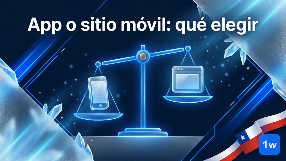 Comparación entre la app de 1win y la versión móvil del sitio para elegir en Chile