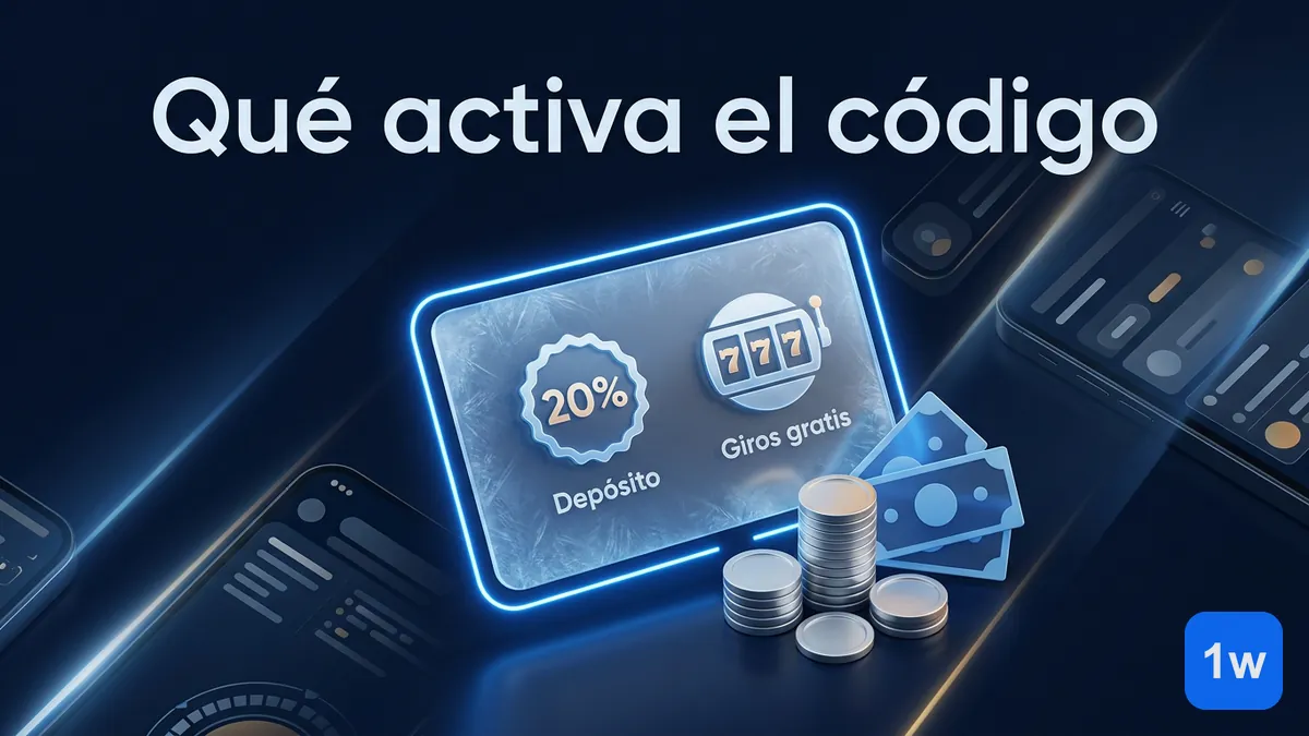 Bono de depósito y giros gratis que activa el código promocional de 1win Chile