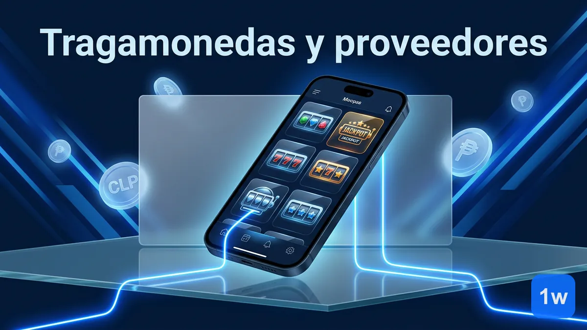 Catálogo de tragamonedas de 1win Chile con miles de proveedores de software
